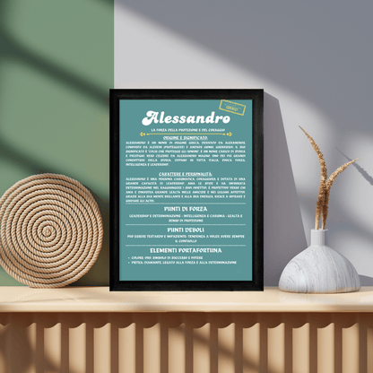 Cornice Personalizzata con la Storia del Nome