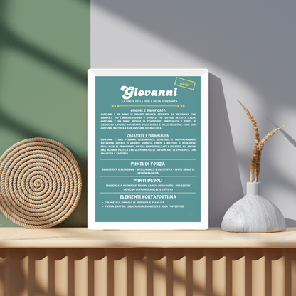 Cornice Personalizzata con la Storia del Nome